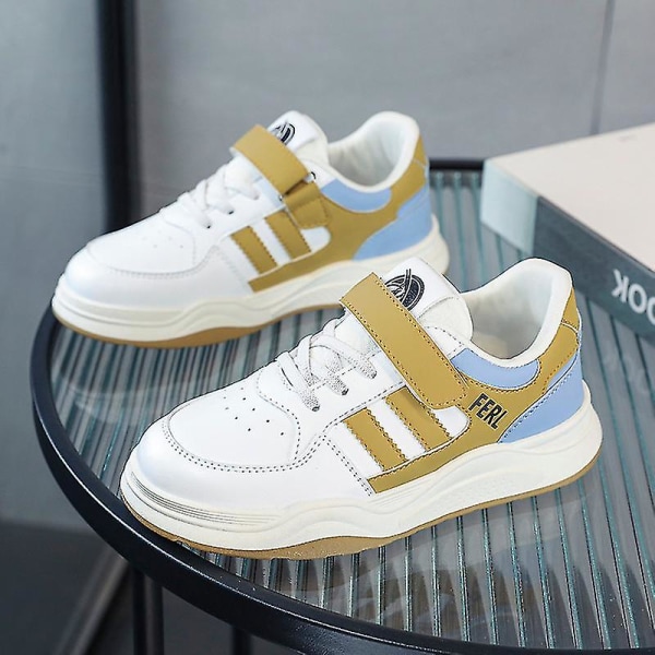 Pojkars Sneakers Andningsbara Flickor Skateboardskor Löparskor 3dq500 White 39