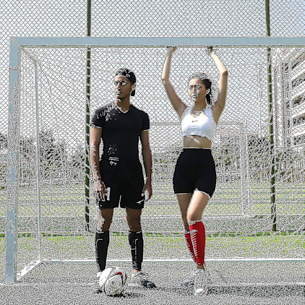 Fodbold Skinnebensbeskyttere, beskyttende Skinnebenspuder Høj Kvalitet Red X Large