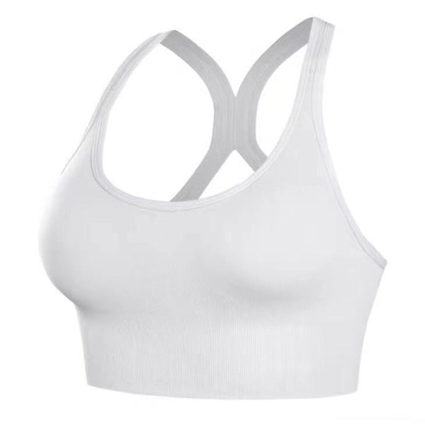 Naisten Olkaimellinen Urheiluliivi Kosteutta Siirtävä Korkean Tuennan Urheiluliivit Joogaan, Treeneihin ja Kuntoiluun White XL