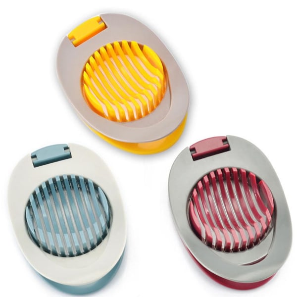 Eggdeler i rustfritt stål Eggkutter Hakker Matlagingsdings Kjøkkenverktøy Yellow Grey