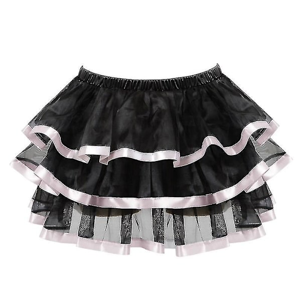 Naisten seksikkäät korsetit Overbust-korsetti ja hame setti Tutu Corselet S-6xl Pink S