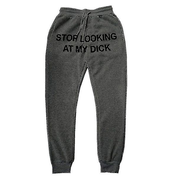 Letter Casual Casual Byxor För Män Och Kvinnor String Lös Hög Midja Sportbyxor 7Dark gray M