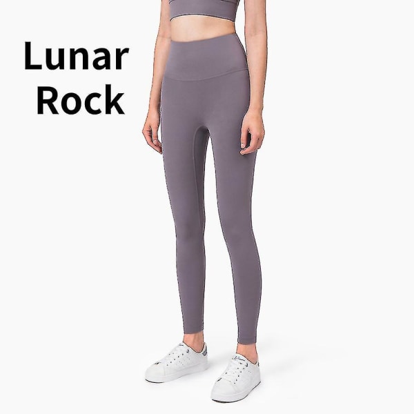 Hög midja naken känsla leggings push up sport kvinnor fitness löpning yoga byxor energi sömlösa leggings gym tjej leggings Lunar Rock S
