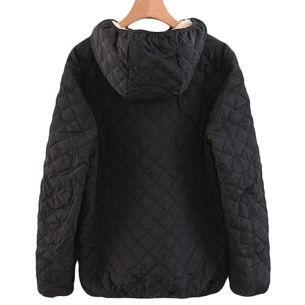 Dam Huva Fleecefodrad Jacka Hoodie Black S