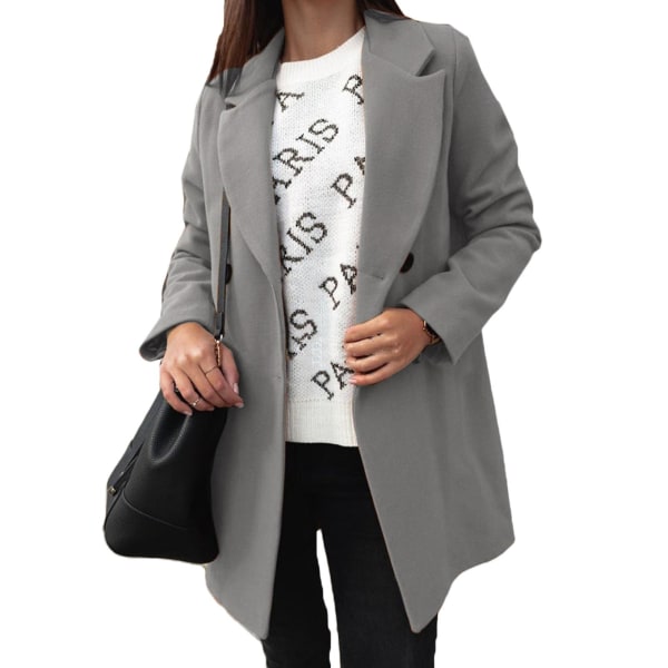 Damkappa Trenchcoat Blazer Jacka Ytterkläder Light Grey 2XL