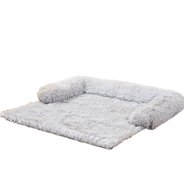 Universal Kæledyrsseng Lang Plys Kat Hundemåtte Blød Komfortabel Kattesofa Til Store Små Katte Hunde 62*62cm Gradient Coffee