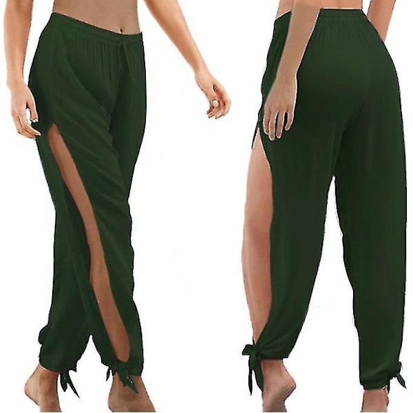 Dam Wide Leg Lounge Byxor Lättvikt green M
