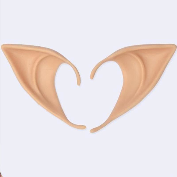 Tonttu Keiju Pixie Korvat Cosplay Asusteet Rekvisiitta Karnevaalit Short Light Beige