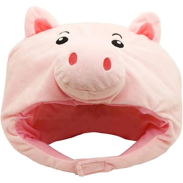 Nyhet Plysch Rosa Piggy Hat Ingen blekning och bra elasticitet Lämplig för Cosplay kostym prydnad Pink