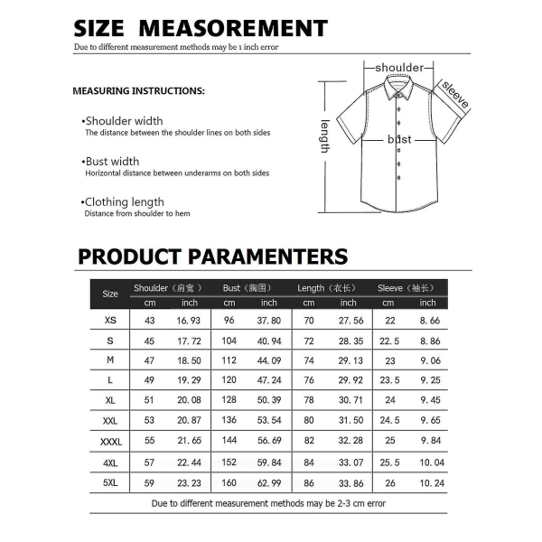 Summer Men's Hawaiian Shirt Lapel Kortärmad Färgglad Element Svampknapp Trend Casual Toppar XL