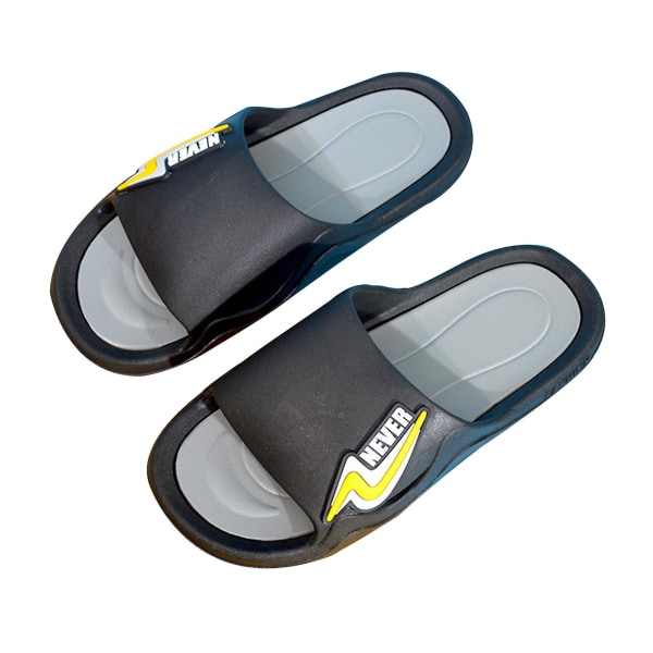 Herr Cloud Slippers Sommar Mjuk Snabbtorkande Öppen Tå Mjuka Slide Sandaler För Inomhus Och Utomhus Black 44-45