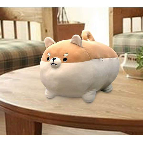 Gosedjur Shiba Leksak Anime Corgi Kawaii Plysch Hund Mjuk Kudde, Plyschleksaker Presenter Till Flicka Pojke Brown