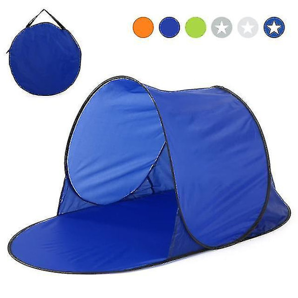 Automatisk Udendørs Camping Telt Vandtæt Anti Uv Strandtelt Ultralet Pop Up Telt Sommer Blue