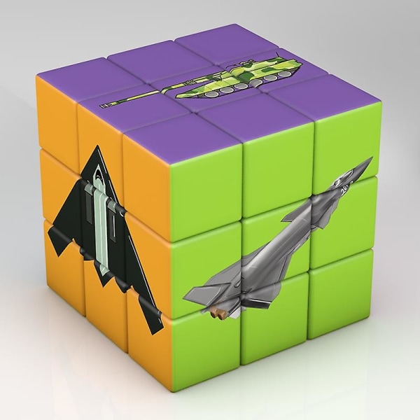 3x3x3 Magic Puzzle Cube Dinosaurie Djur Lejon Bilmönster Kub Barnpresenter Pedagogiska leksaker Arms