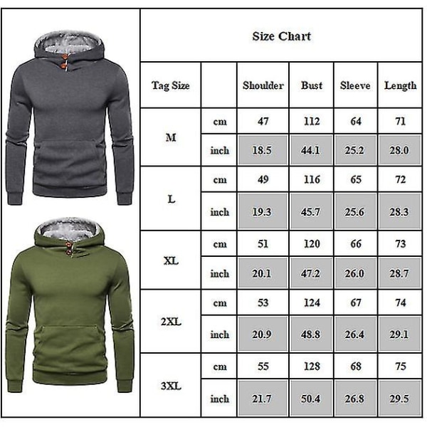 Herr Sweatshirt Hoodies Träningskläder Sporttoppar Casual Varm Pullover Black M