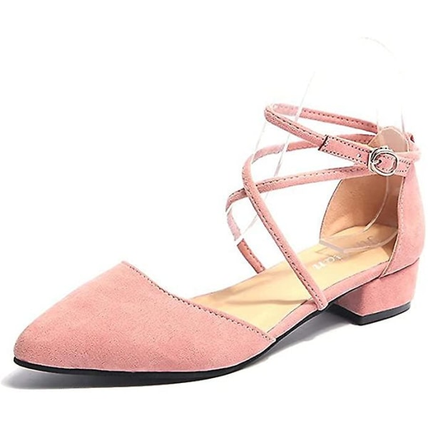 Sandaler for kvinner - spiss tå, ensfargede sandaler Pink 40