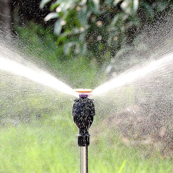Roterande trädgårdssprinkler med stativ 360 graders automatisk vattenspridare för stor trädgård och gräsmatta Sprinkler