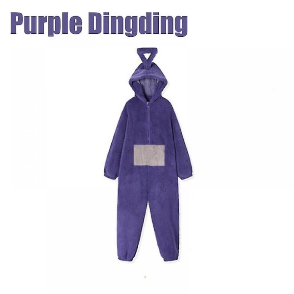 Teletubbies Vuxna Onesies, Pyjamas Jumpsuits i ett stycke för män och kvinnor, unisex pars hemkläder S Purple