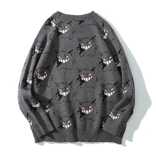 O-hals Oversized Menn Lille Demon Hip Hop Genser Spandex Pullover S