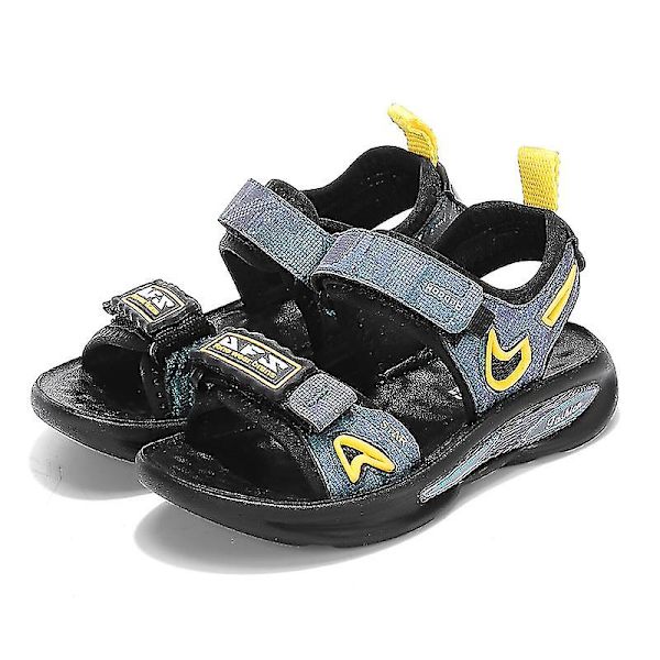 Pojkar Sommar Utomhus Sandaler Fisherman Sandaler Lätta Sport Sandaler 3c8306 BlackYellow 30