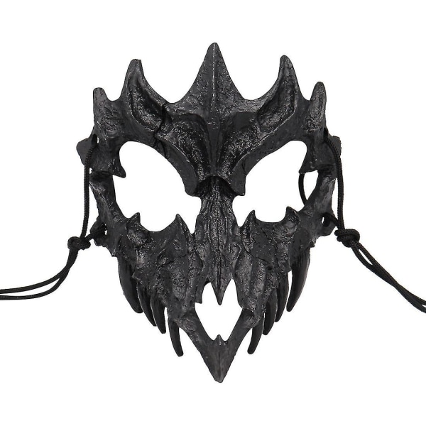 Halloween Carnival Party Mask Anime Dragon God Skeleton Halv Face Masks Bone Skull Animals Mask Cosplay Black Dragon God