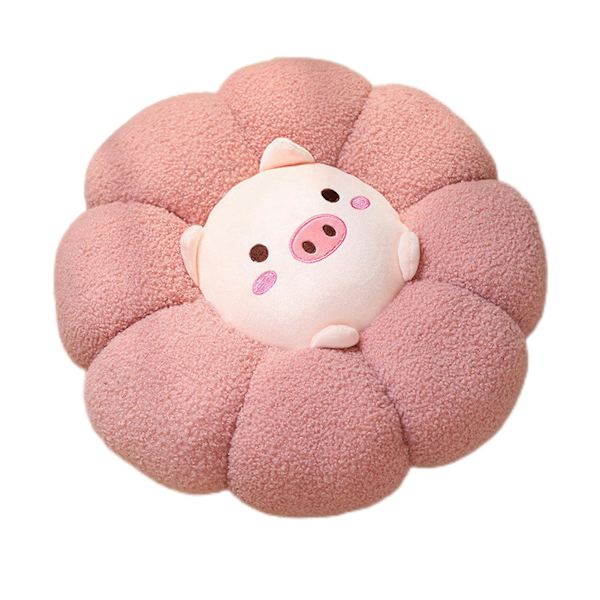 Söt Pumpa Kramkudde Plysch Gosedjur Fylld Samlingskudde Pink Pig