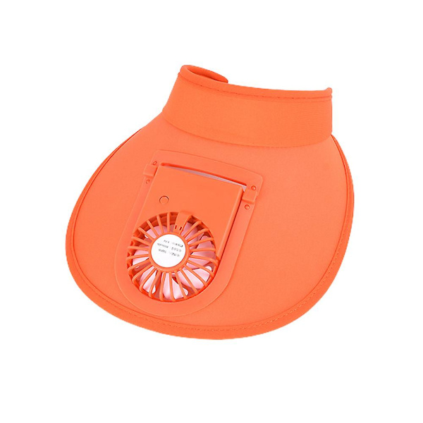 Naisten urheilu baseball-lippis USB-jäähdytystuulettimella aurinkovisiiri UV-suojalla Orange