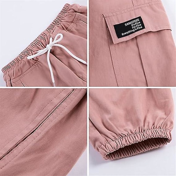 Middels til store fritidsbukser for barn og jentenes overalls Pink 150CM