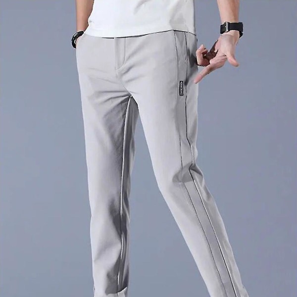Golfbyxor för män Snabbtorkande Långa Bekväma Fritidsbyxor Med Fickor Dark Grey 38