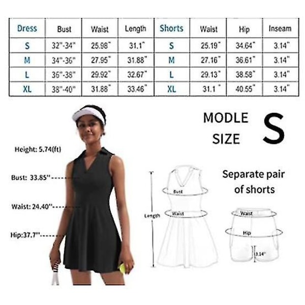 Tennismekot Golfmekot Sisäänrakennetuilla Shortseilla white s