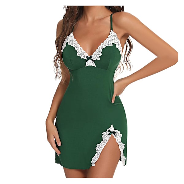 Kvinnors sexiga underkläder Lounge nattkläder Sexig nattkläder Black 4XL