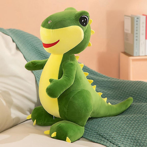 Tecknad Dinosaurie Plyschleksak Söt Storögd Dinosaurie Gosedjur Plyschdocka Barnpresenter Blue