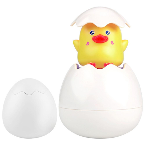 Badelegetøj med vandstråle til børn, søde dyreklækkende æg spray sprinkle legetøj til badekar pool badeværelse Yellow Duck