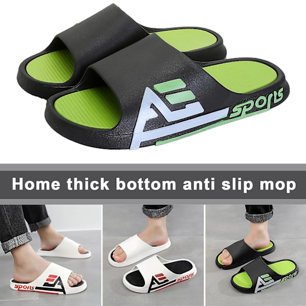 Sommar Herr Tjock Sula Tofflor Halkfria Dusch Badrumstofflor Lämpliga För Camping Inomhus Promenader White 44