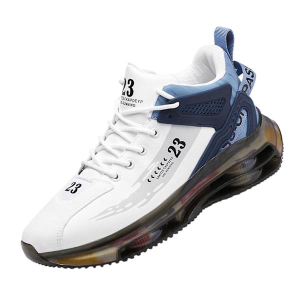 Herre Sneakers Løpesko Sportssko For Trening Tennis Utendørs white blue 39 Yard