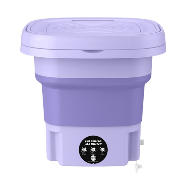 Foldbar Vaskemaskine Undertøj Sokker Vaskemaskine Bærbar Multifunktionel Tøjvasker Noble Purple US plug