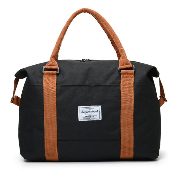 Canvas skuldertasker til damer, tør og våd adskillelse, tote taske til kontorarbejde og skolebrug Black