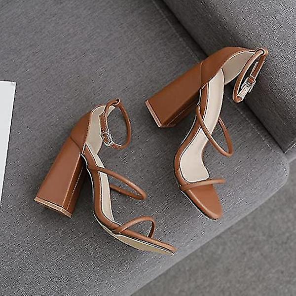 Dam Sandaler-block Heel Open Toe Sandaler 38