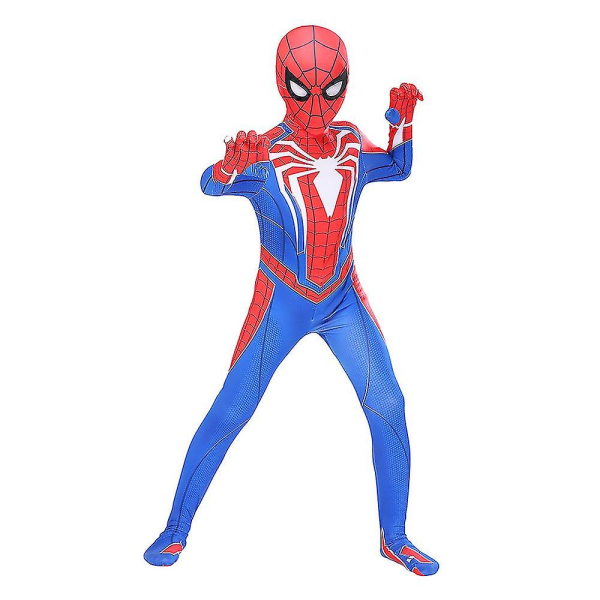 Halloween Barn Spiderman Ps4 Insomniac Games Pojkar Bodysuit Cosplay Kostymer Jumpsuit Fest Zentai Dräkt 7-8 Years