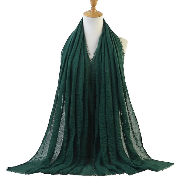 Muslimska kvinnor bomull lång bred islamisk scarf Hijab sjal wrap halsdukar Green