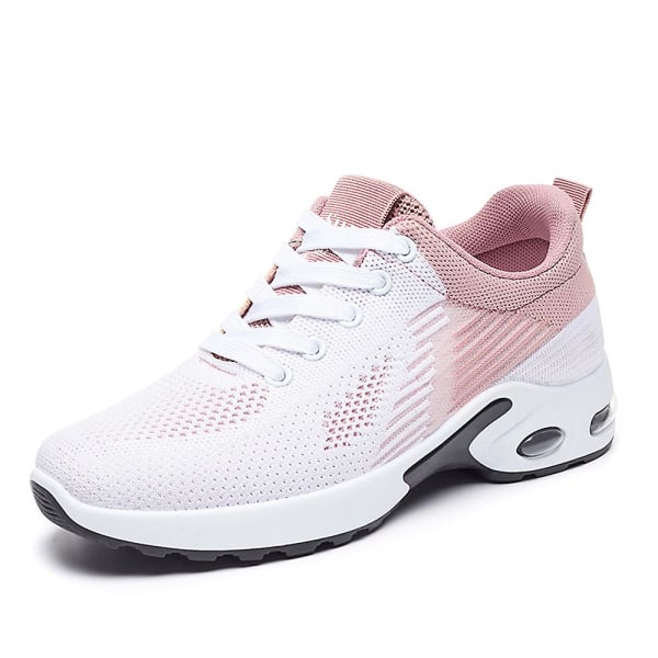 Dame Snøresko Atletiske Træningssko Fitness Gym Casual Air Cushion Sneakers Åndbare Vandresko Sportssko Pink 40
