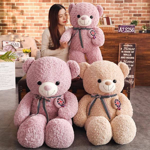 Mjukisdjur teddybjörn krambjörn docka leende björn docka purple 100cm