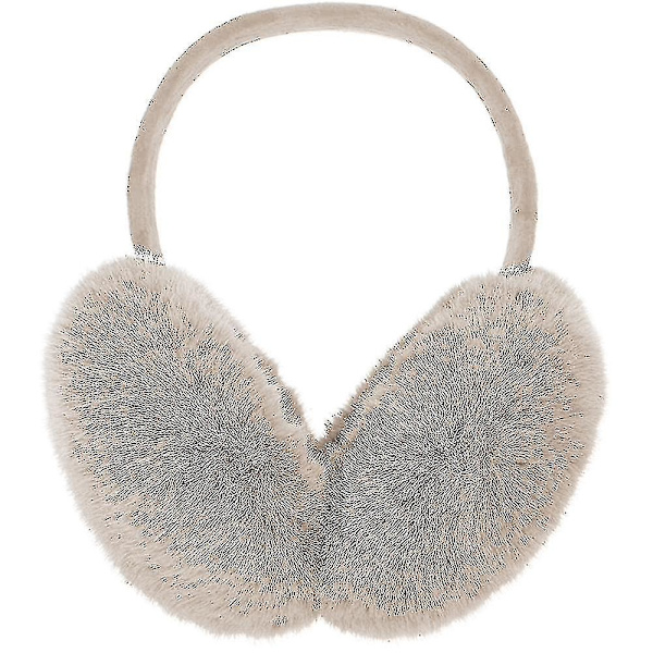 Talvessa lämpimät ja söpöt korvanlämmittimet, taitettavat korvanlämmittimet Beige