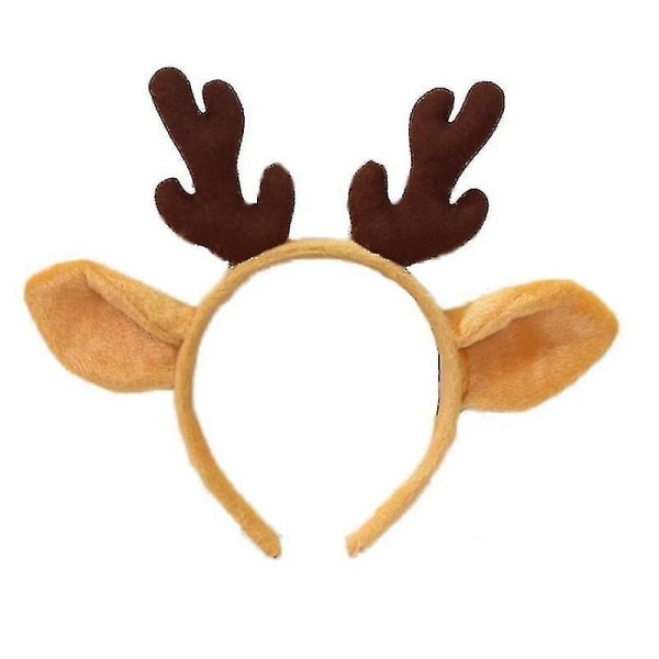 2 stk. Rensdyr Ører Gevir Hårbøjle Til Børn Voksne Trick Or Treat Kostume Rekvisit Til Årlige Ferie- Og Sæsonstemaer, Julefrokost, Høj 1