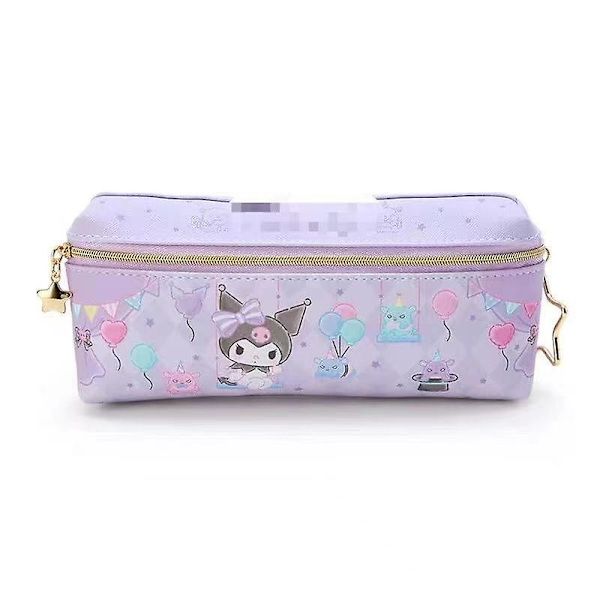 Sanrios Anime Cinnamoroll Melody Kuromi Pennfodral Kawaii Förvaringsväska Stationär Penna NM