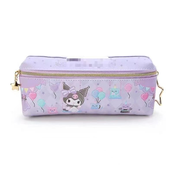 Sanrios Anime Cinnamoroll Melody Kuromi Pennfodral Kawaii Förvaringsväska Stationär Penna NM-1