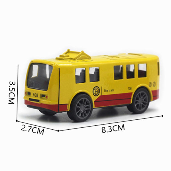 6 stk. Tram Model Lille Størrelse Træk Tilbage 1:60 Børn Pædagogisk Legetøj Til Gave
