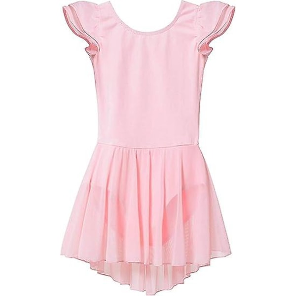 Toddler Flickor Balett Klänningar Leotards Med Kjol Dansklänning Ballerina Tutu Outfit light pink 150CM