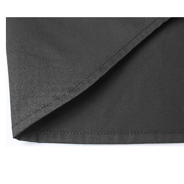 Miesten pitkähihainen slim fit -kauluspaita, yksivärinen vapaa-ajan paita Black M