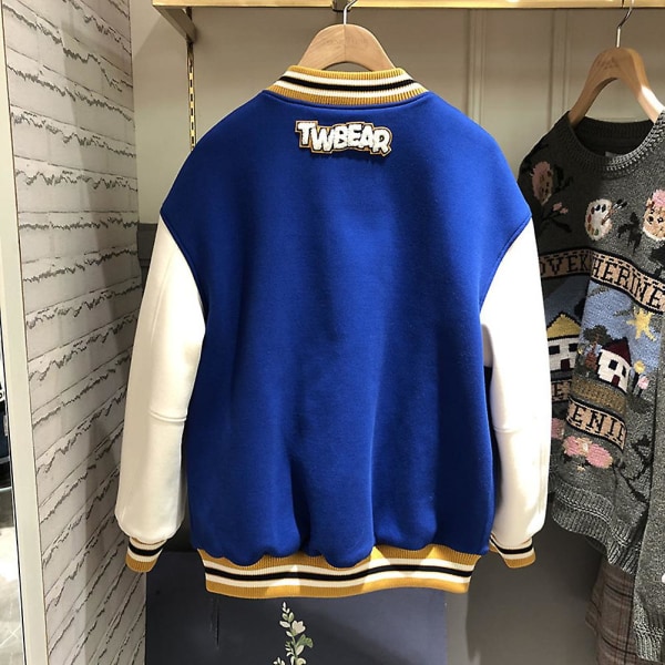 Efterår Vinter Herre Basketball Jakke Splejsning Farve Stilfuld Udendørs Frakke Til Shopping Black XL
